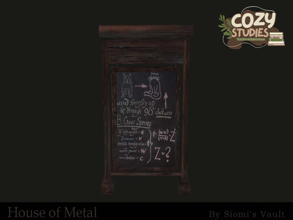 Sims 4 — House of Metal - Chalkboard by siomisvault — Hello out there!!! I made a new set super Dark Academia to be