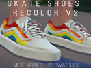 Sims 4 — Skate Shoes Recolor V2 by SmickleBerrySims — I recolored another version of my favorite shoes! 25 new swatches
