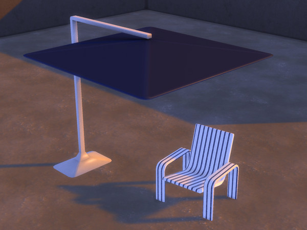 Sims 4 — Semo's Summer Umbrella #1 by semoscc — A living chair that you can use it anywhere, with an umbrella matches its