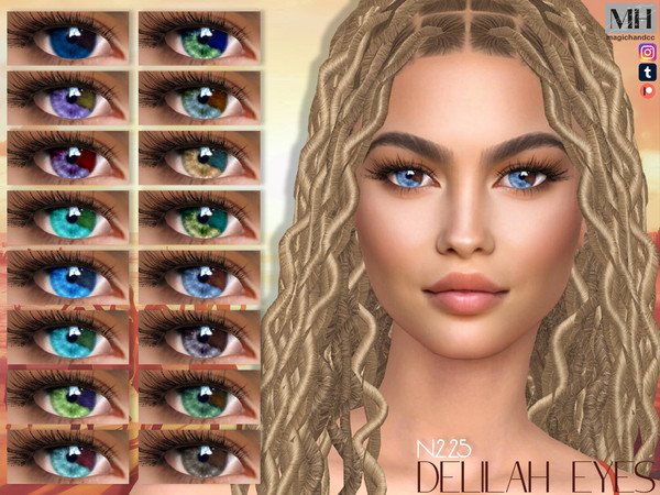 Sims 4 — Delilah Eyes N225 by MagicHand — Sectoral Heterochromia Eyes for males and females in 16 colors - HQ Compatible.