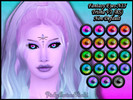 Sims 4 — Fantasy Eyes N15 - Trisha V1 (BS) Non Default by PinkyCustomWorld — Vibrant colored fantasy eyes with a touch of