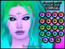 Sims 4 — Fantasy Eyes N15 - Trisha V1 (BS) Heterochromia by PinkyCustomWorld — Vibrant colored fantasy eyes with a touch