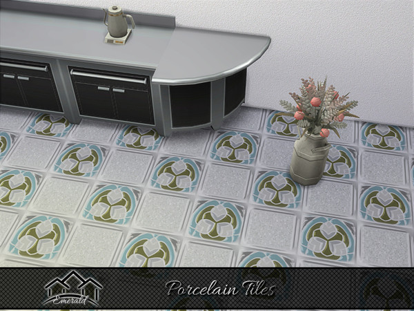 Sims 4 — Porcelain Tiles1 by Emerald — Porcelain Tiles can be used on floors or walls, frequently use kitchens, bathrooms