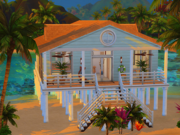 Sims 4 — Sulani Shore Home by TSRBeachBuilds — Thanks for checking out my first TSR upload! NO cc! This two bedroom - two