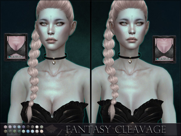 Sims 4 — Cleavage Detail - Fantasy 2 by RemusSirion — This is a fantasy version of the full-coverage cleavage detail. It