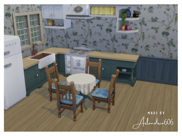 Sims 4 — WoodlandChorusRight.package by Arlandria606 — Maxis Match for Cottage Living. Includes all 12 wainscotting