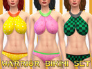 Sims 4 — Warrior Bikini Set by TeddiTerri2 — Comes with 3 tops and bottoms inspired by warrior REQUIRES SPA DAY