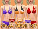 Sims 4 — Ninja Bikini Set by TeddiTerri2 — Ninja Bikini Set - Comes with 3 tops & 6 bottoms