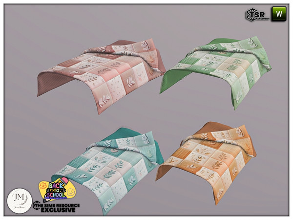 Sims 4 — back to school deku blanket by jomsims — Back to school. but art school inspiration.