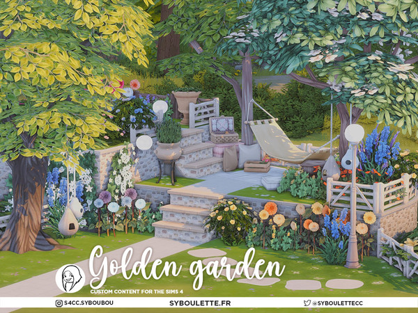 Sims 4 — SYB Golden Garden - Floor Hammock by Syboubou — I always thought the options in the game were kinda american and