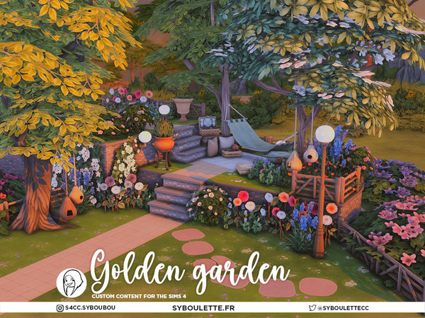 Sims 4 — SYB Golden Garden - Slab paving stone V1 by Syboubou — I always thought the options in the game were kinda