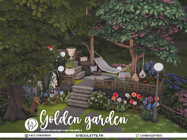 Sims 4 — SYB Golden Garden - Slab paving stone V2 by Syboubou — I always thought the options in the game were kinda