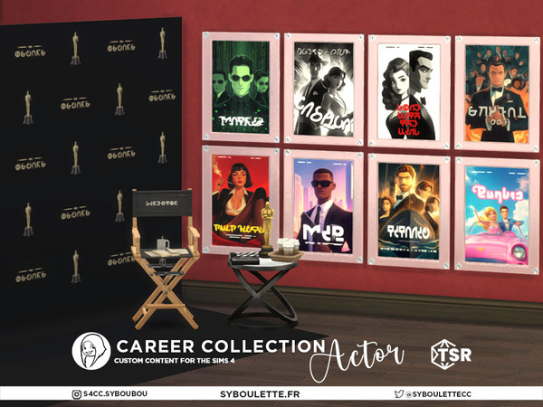 Sims 4 — Career Collection - Actor - Oscar Award by Syboubou — Step into the spotlight with this new ss set, perfect for