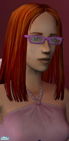 Sims 2 — Pink Emo Glasses by actorderick — A pair of pink emo think-rimmed glasses.
