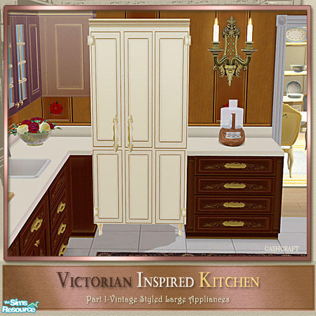 Sims 2 — Victorian Kitchen - Antique Gold Ice Box by Cashcraft — A Vintage Victorian Inspired kitchen, it has the look