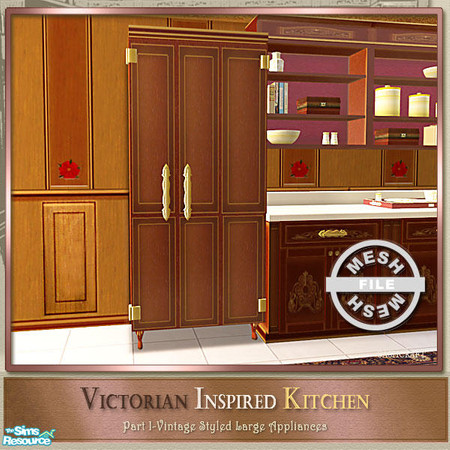 Sims 2 — Victorian Kitchen - Vintage Ice Box by Cashcraft — A Vintage Victorian Inspired kitchen, it has the look and