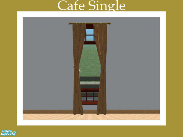 Sims 2 — Cafe Single by Shakeshaft — Part of a New Mesh Set of a Single and Double Curtain, set includes recolours.