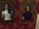Sims 4 — Hawk and O'Sullivan Family Portrait (Vampires version) by KittenAdette — Christie Hawk and Aria O'Sullivan both