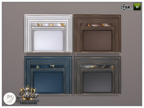 Sims 4 — pibleo bedroom headboard by jomsims — Luxury, gold, and a chic, opulent style.