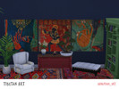 Sims 4 — Tibetan Art Set by Bohemian_sky — Each artwork showcases intricate designs inspired by Tibetan culture, all rich