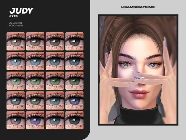 Sims 4 — Judy Eyes by VELYSEA — -Face Paint category -HQ comatble -20 swatches -All Skin