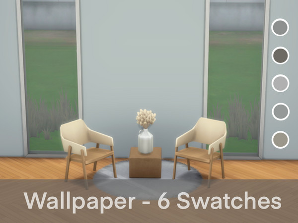 Sims 4 — Wallpaper Grey by Bibiie5104 — Basegame compatible. Six different swatches.