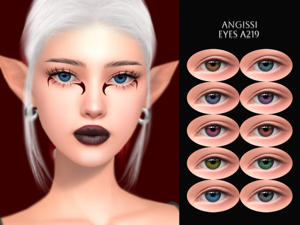 Sims 4 — EYES A219 by ANGISSI — PREVIEWS MADE USING HQ MOD Facepaint category