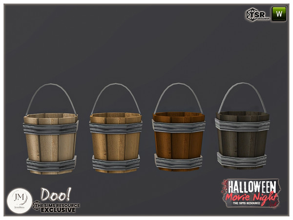 Sims 4 — Halloween_Movie_Night doo deco bucket by jomsims — Halloween horror movie doo set in 3 part.