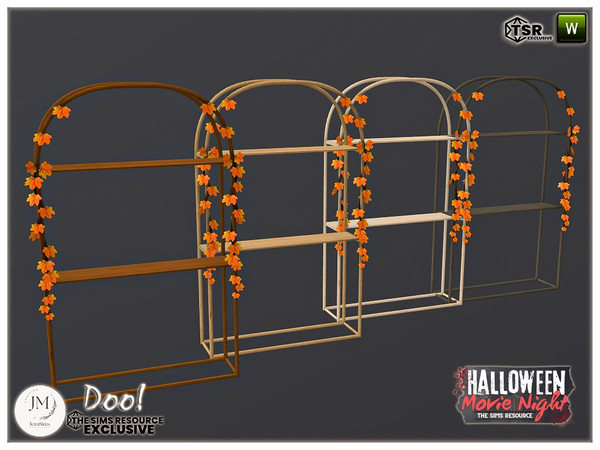Sims 4 — Halloween_Movie_Night doo furniture by jomsims — Halloween horror movie doo set in 3 part.