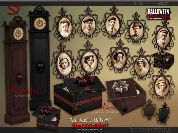 Sims 4 — Till death do us part Cross-stitch box [Cottage Living] by SIMcredible! — This is our Halloween movie "Till