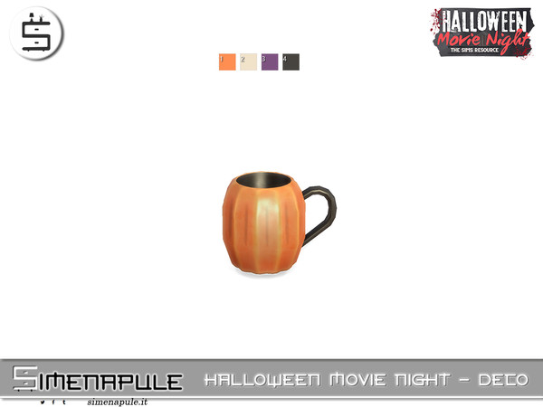 Sims 4 — Halloween Movie Night - Cup 1 by Simenapule — Halloween Movie Night - Deco, Halloween Movie Night - Deco