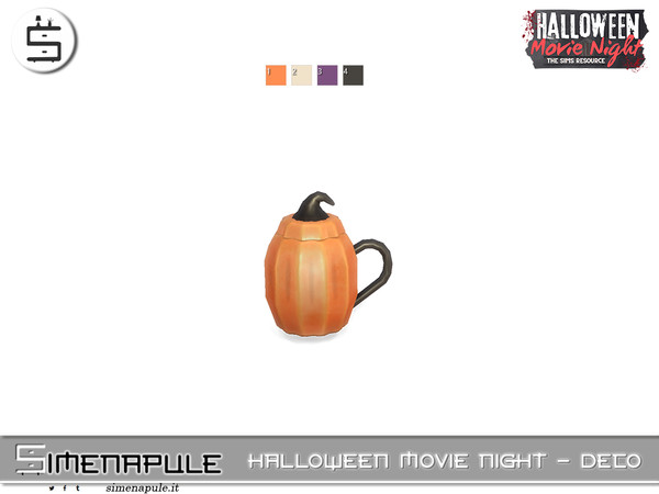 Sims 4 — Halloween Movie Night - Cup  2 by Simenapule — Halloween Movie Night - Deco, Halloween Movie Night - Deco