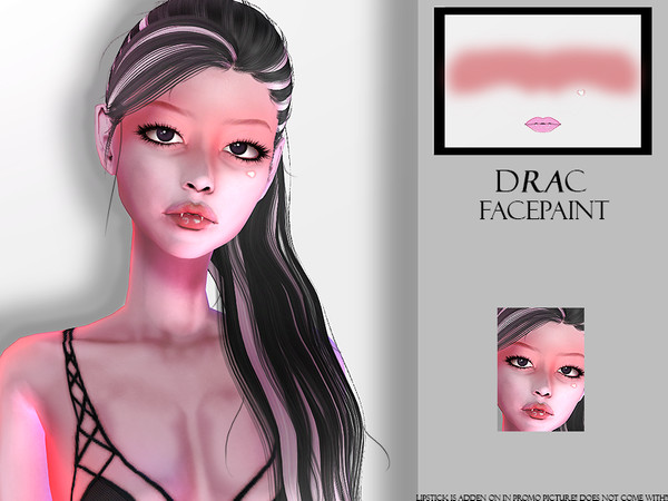 Sims 4 — Drac - Face overlay by Deesims77 — Lipstick is by GoppolsMe Inspired by Getting Ghostly Draculaura