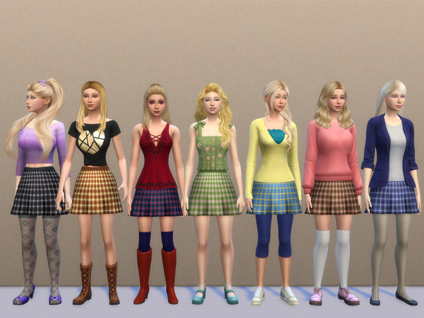 Sims 4 — Pretty Plaid Skirt by Serasugee — These will make good school uniforms, or just wear them as fashion. 14