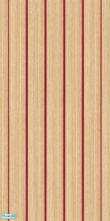 Sims 2 — NK Ankara Loire Red LR  - Wall by MoMama — A panel wall of Loire Ash Wood with thin piping of a vibrant red.