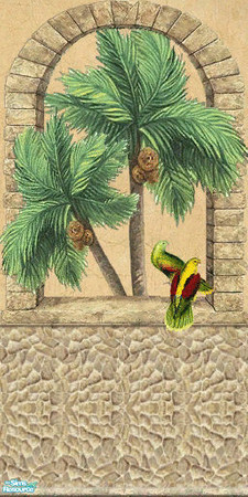 Sims 2 — Treasure Island Wall Set - Wall 7 by filizk — Finally a wallpaper set for the boys. You can mix and match them