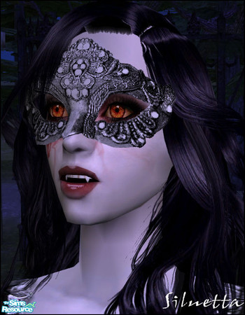 Sims 2 — Halloween Costume - 529b99a7 Siafsilvereyemas by Siluetta — A silver mask for adults and young adults. Available