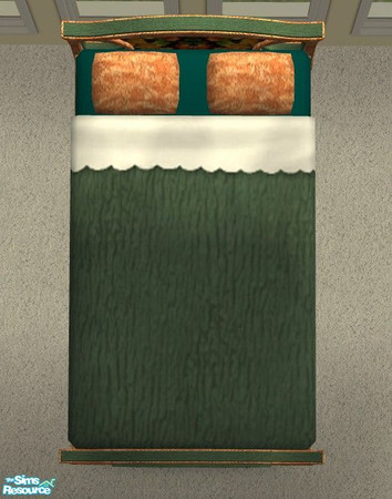Sims 2 — TC64 Soma Beds and Bedding - Green Quilt Bedding by Riverwillows — A collection of 4 bedframes and 4 beddings