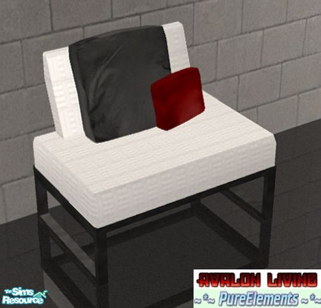 Sims 2 — Avalon Living - Chaise by SaeraMaples — A sleek and comfortable style living room.