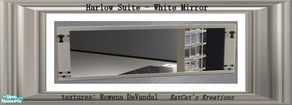 Sims 2 — Harlow Suite - White Mirror by KatCat — Recolor of the \"Fancy Sycophany Mirror\" from the Glamour