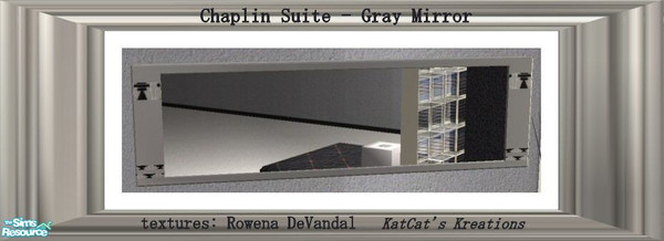Sims 2 — Chaplin Suite - Gray Mirror by KatCat — Recolor of the \"Fancy Sycophany Mirror\" from the Glamour