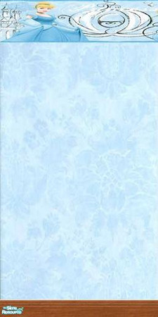 Sims 2 — Cinderella Blue Walls by FluffyAuntyDi — A great cinderella border with a blue wallpaper backround