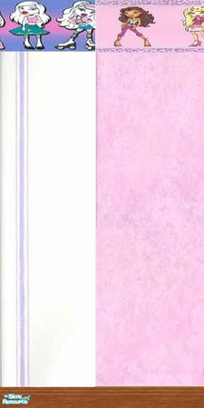 Sims 2 — Brats Collection by FluffyAuntyDi — Brats for your girls walls in pink or purple stripes.Enjoy!