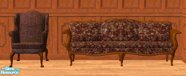 Sims 2 — Expensive Furniture - Chair by jennikj — Brown recolor of Luxiary Chair