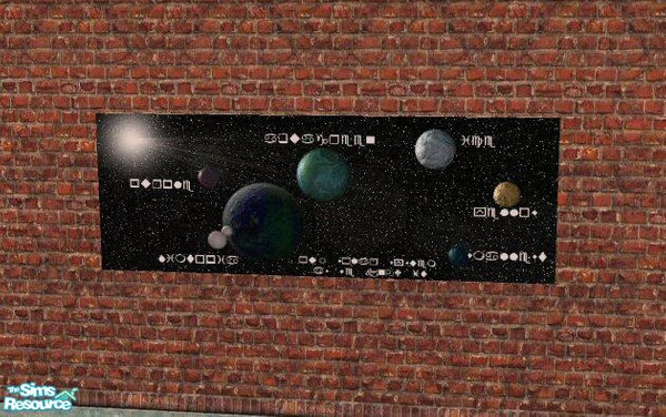 Sims 2 — Star Charts Set 2 - Star Chart 3 by Jron — The planets that comprise the Sims solar system, revealed at last!
