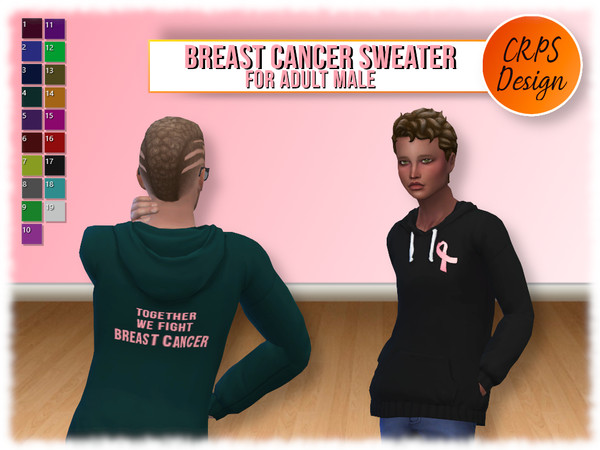 Sims 4 — Breast cancer awareness Hoddy - Toddler by Stephanie_Mey1991 — This set includes beautiful hoodies for the whole