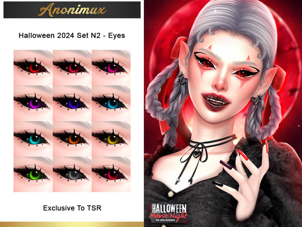 Sims 4 — Halloween 2024 Set N2 - Eyes by Anonimux_Simmer — - 12 Swatches