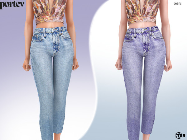 Sims 4 — Jeans by portev — New Mesh 5 colors