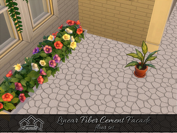 Sims 4 — Linear Fiber Cement Facade floor1 by Emerald — A well designed siding can transform your home into a stress free