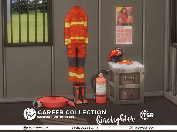Sims 4 — Career Collection Firefighter - Hose by Syboubou — Get ready to spark some excitement in your Sims lives with